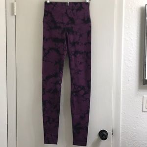 Purple and black tie dye Lululemon leggings